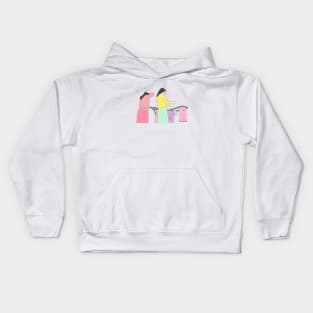 The girls hanging clothes Kids Hoodie